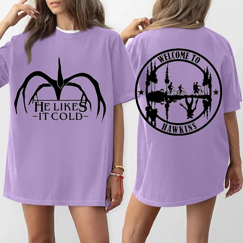 Women's Round Neck Printed Short-sleeved T-shirt Top