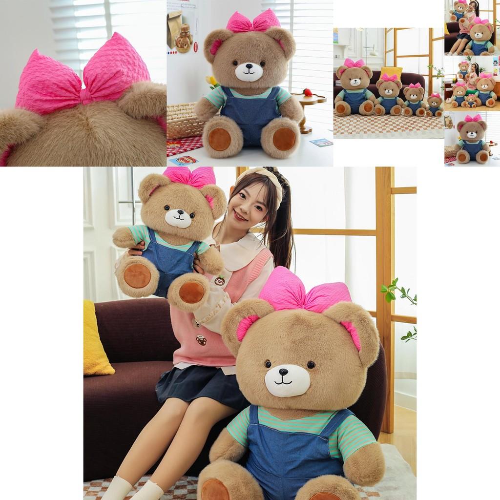 Adorable Pink Bow Teddy Bear Plush Toy Cute Cartoon Animal Design For All Ages Birthday Gift