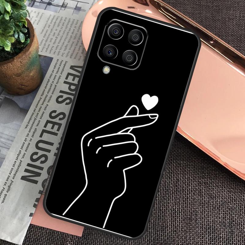 

Korean Finger Heart Love Case For Samsung Galaxy M32 M31 M12 M52 M13 M33 M53 M11 M51 M15 M55 M14 M34 M54 M20 M30s Samsung M51