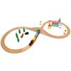 Maxim Wooden Rail Set Series with Magnetic Cars, Figure of 8, 37 Pieces