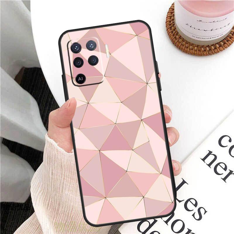Love Rose Gold Style Case For Oppo A18 A74 A57 A17 A77 A38 A58 A78 A98 A54 A94 A80 A60 A40 A96 A76 A16 A15 A5 Pro