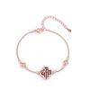 Lucky Fu Snake Four Leaf Clover Bracelet Women's Light Luxury High-end Sense Fu Character National Style Imitation Agate Snake Hand Jewelry