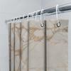 White Marble Shower Curtain with Gold Veins Elegant Home Decor for Bathroom Luxury Waterproof Fabric Size Customizable (180x240c