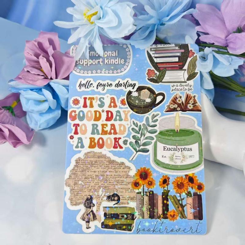 Cute Bow Pattern Insert Paper Cards Waterproof No Residue for Transparent Tablet Case E-Reader Cover Travel Portable Decor