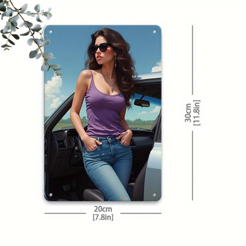

Vintage Metal Car Door Wall Decor 118x78 Inch Easy Install Durable No Power Needed Fashion Art for Home Kitchen Bar Bathr 20x30cm