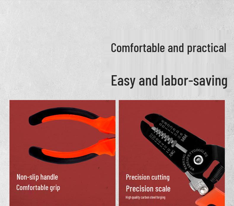 Multifunctional Household Tool Set: Screwdriver, Wrench, Pliers for Electricians & Woodworkers