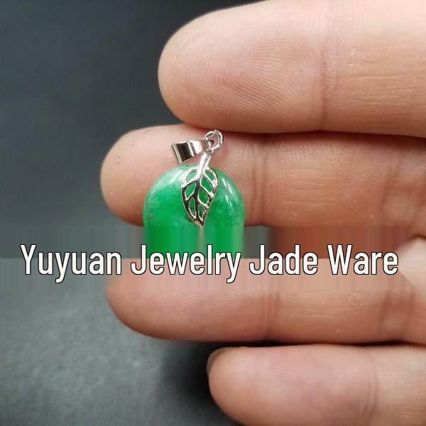 Green Jade Pendant Necklace - Women s Emerald Water Drop Design