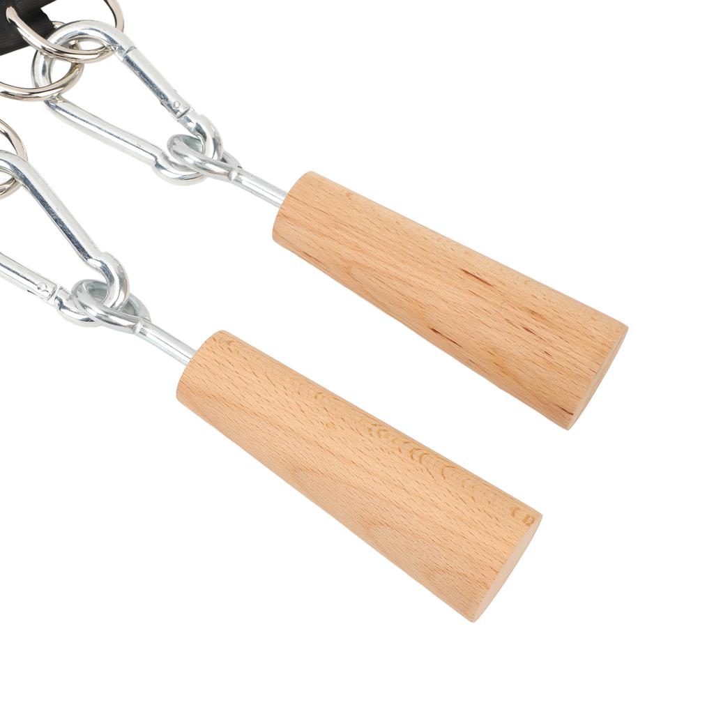 1 Pair Wooden Pull Up Grips Professional Arm Strength Training Pull Up Fitness Accessories for Home Gym Workout