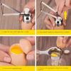 304 Metal Egg Shell Opener Eggshell Cutter Double Head Egg Topper Shell Opener Boiled Raw Creative Kitchen Gadgets Accessories