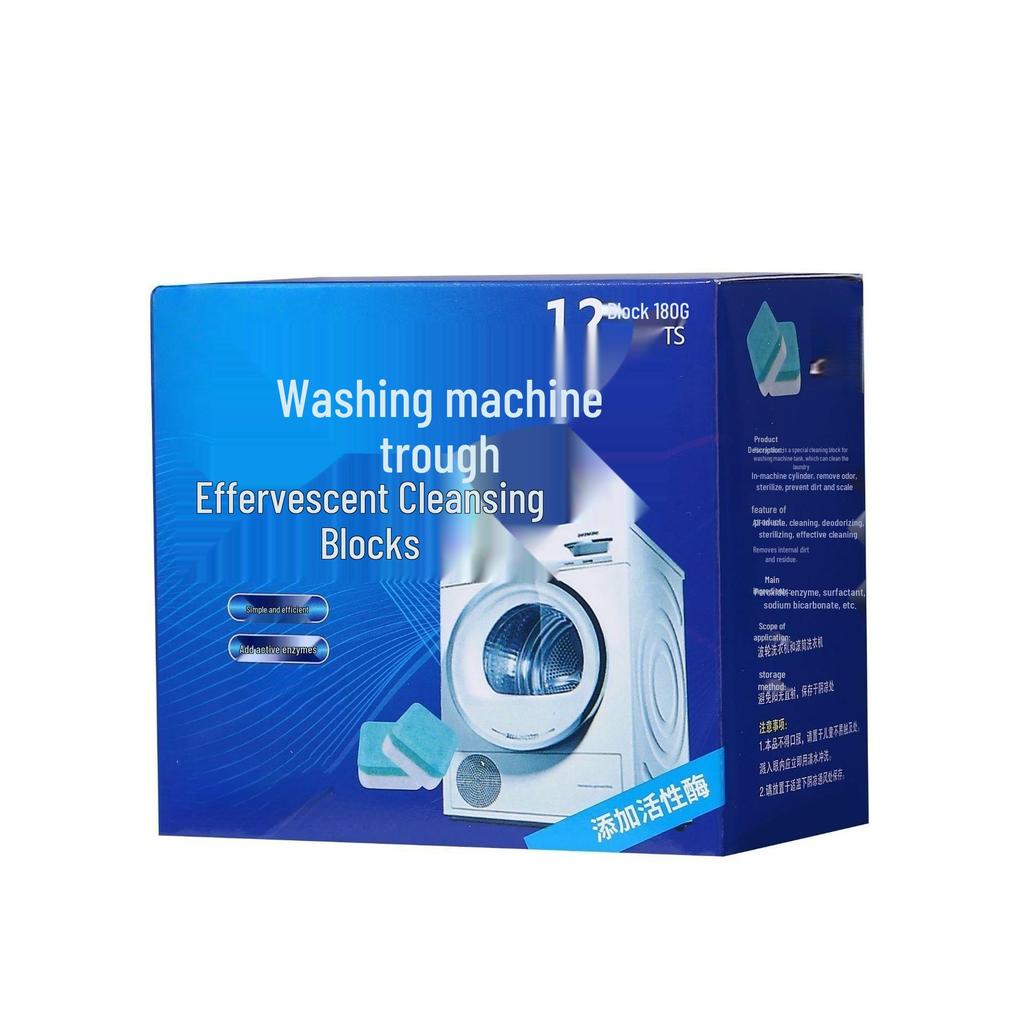 Effervescent Tablets for Deep Cleaning Washing Machines - Powerful Stain Removal for Drum and Pulsator Types