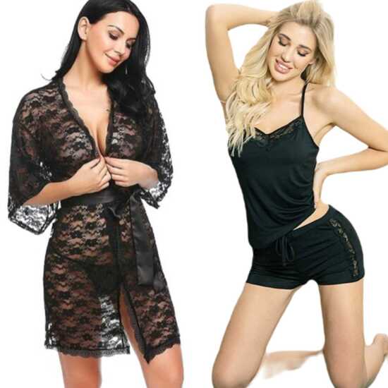 

Ladysta Нижнее белье Rob Ночное белье и зеленый купальник Babydoll с короткими пижамами Свободный размер (S M L)