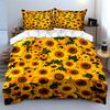 Sunflower Pattern Three-Piece Set Multiple Sizes Kid'S And Adults' Bedroom Exquisite 3Pc Bedding Set, Gift