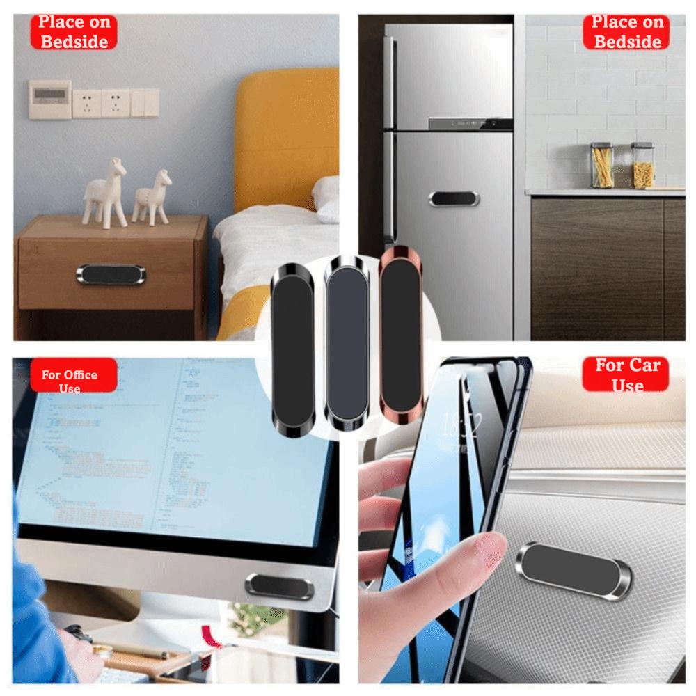 Mini Bar Shape Magnetic Car Phone Holder Metal Magnet Phone Stand Car Phone Stand  Wall Mount