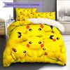 Pikachu Pokémon Pattern Bedding Home Decoration Birthday Gift (1 * Duvet Cover + 2 * Pillowcase, Without Core)