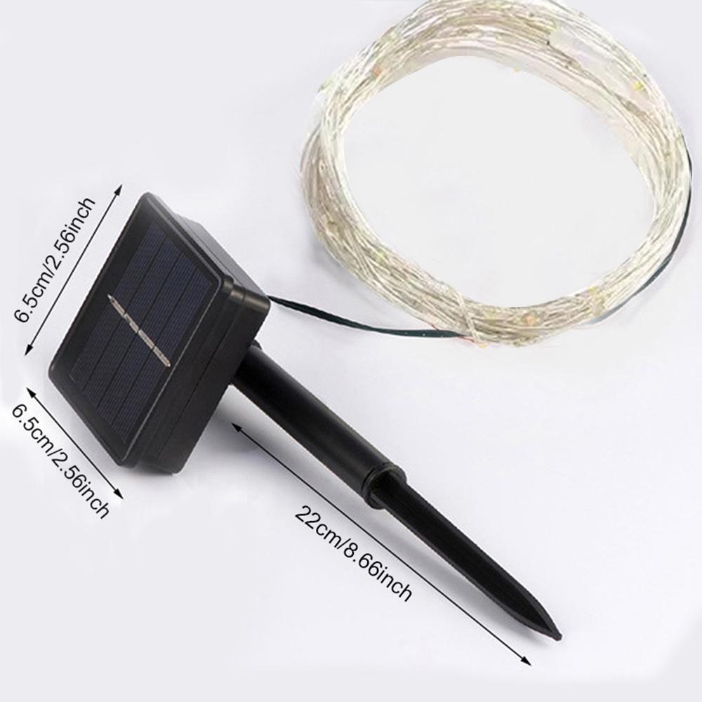 Runtow LED Fairy String Lights, 8 Functions Outdoor Solar Power Light Garland ,Wedding Party Christmas Lamp For Tree Decor