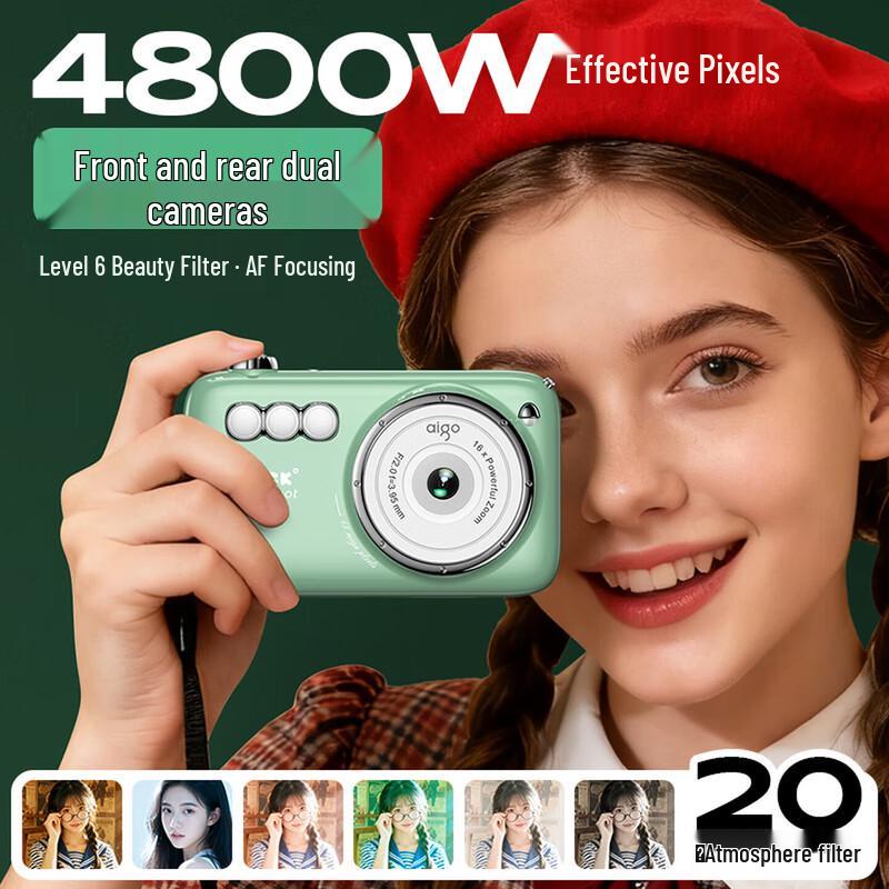 aigo V1 Dual-Camera Digital Selfie Camera (CN version)
