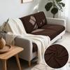 Jacquard Woven Fabric Pure Couch Fitted Covers Polar Thermal Fleece Fabric Form Fitting Sofa Seat Covers Detachable Couch Protector Furniture Cover