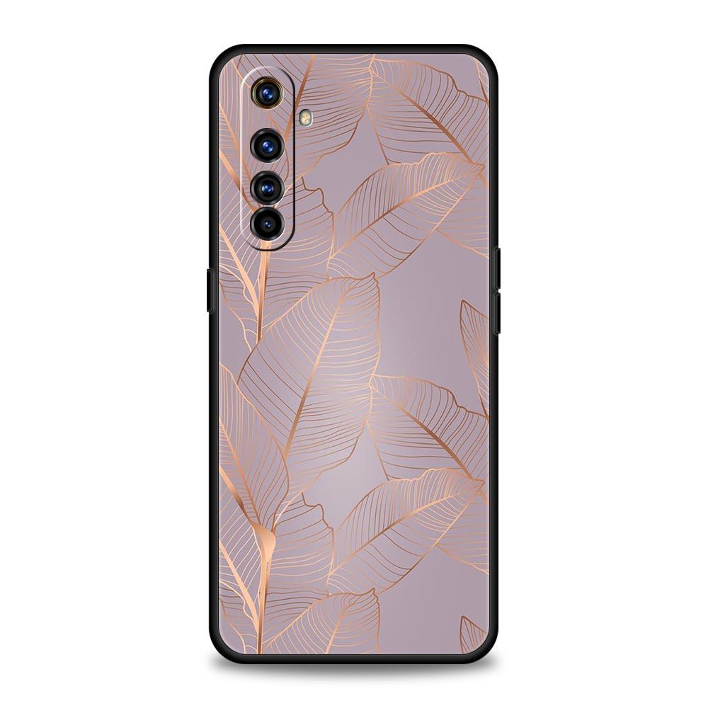 Mooie Rosegouden Kunst Case Voor Realme 12 11 10 9 8 5G 7 6 GT5 GT3 GT2 Pro C21 C11 C25 C35 Voor Realme GT Neo 2 3 3T 5 Cover
