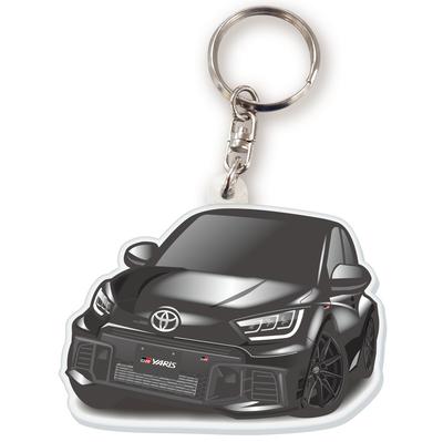 Jeep Center GR Yaris (2024) Acrylic Car Key Holder, Toyota Licensed Product, Precious Black Pearl