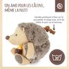 Boîte à musique pour bébé - bieco - hérisson - 20 cm - berceuse de brahms - marron