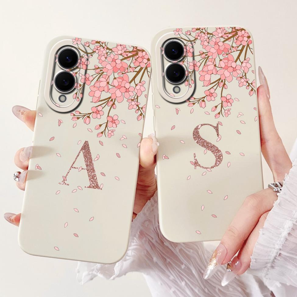 For Samsung Galaxy S25 Edge Case Cover Simple Fashion Letters Luxury Crown Flowers Painted Silicone Phone Case S937U S937B S9370