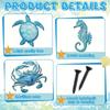 Handcrafted Wooden Ocean Wall Decor - Fish, Coral, Starfish & SailboatSet Ocean Home Decoration Non-3D Pattern Cute