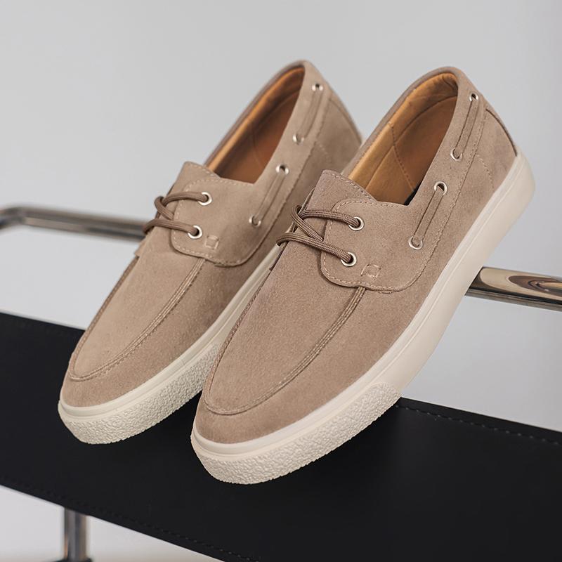 Fashion Men's Casual Shoes Handmade Suede Genuine Leather Mens Loafers Moccasins Slip On Men's Flats Male Walking Driving Shoes