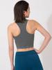 Loopa Natural Tank Yoga Charcoal Size M Women's Y-Back Top, Bra/Bralette, Long/Cropped Length, Gray,