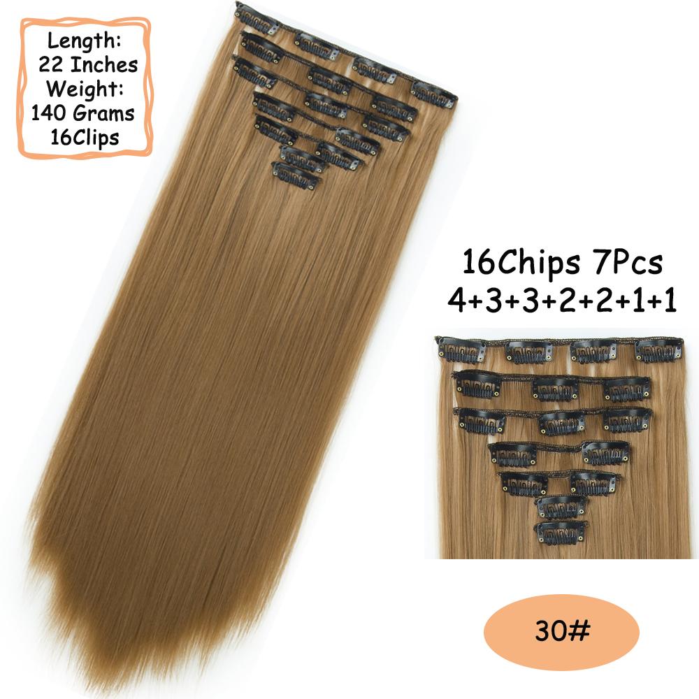 MISS WIG 16 клипс для длинных прямых волос — фото 17