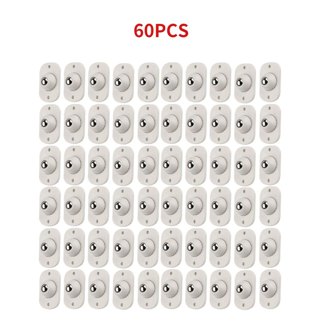 20-100pcs Wheels For Furniture Stainless Steel Roller Self Adhesive Furniture Caster Home Strong Load-bearing Universal Wheel