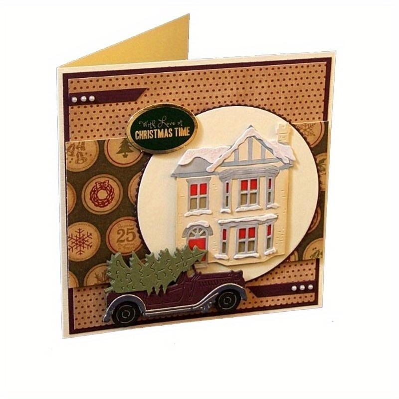 1pc Truck Carriage Christmas Tree Die Metal Cutting Dies Stencil for DIY Scrapbooking Album Embossing Paper Card Decorative Template
