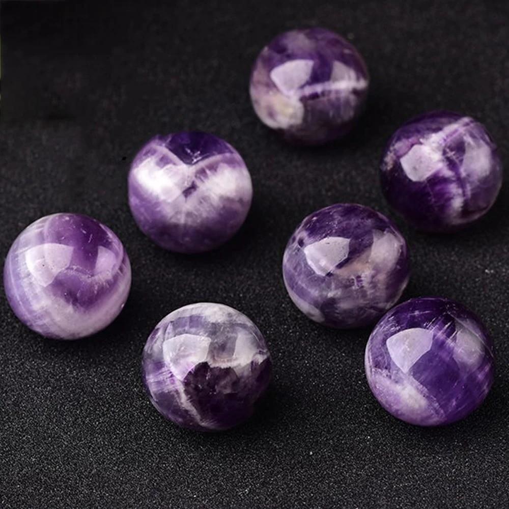 Energy Healing Amethyst Crystal Ball Exquisite Feng Shui Ornaments Healing Stone  Home Decoration