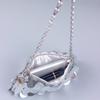 Silver Shiny Film Handmade Circle Crossbody Bag - Autumn/Winter Evening Fashion Accessory