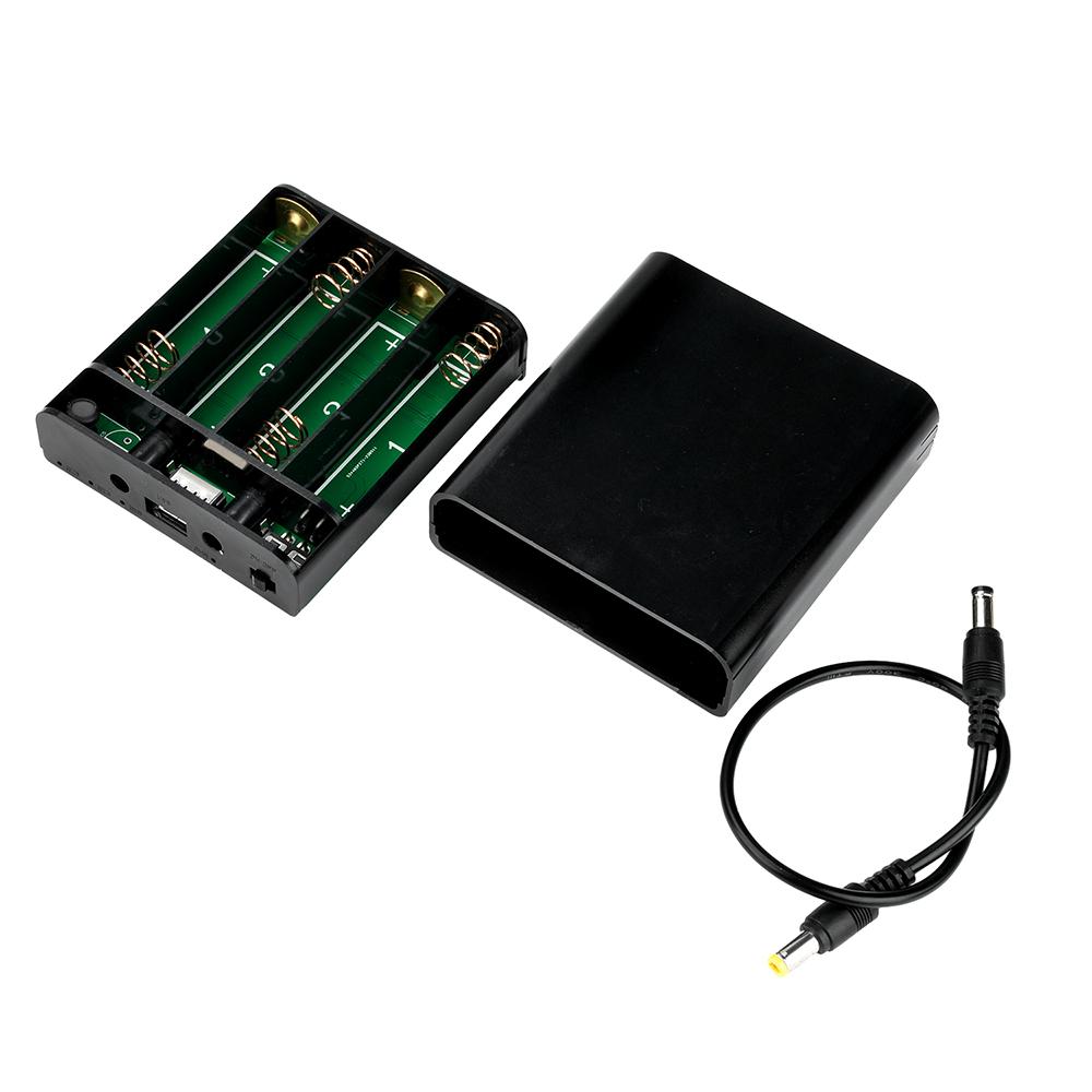 UPS 18650 Power Bank Case Weld-Free 3/4/6 cells Uninterruptible Power Supply Box 5V/9V/12V/16V Backup Power Supply DC 5.5*2.1mm