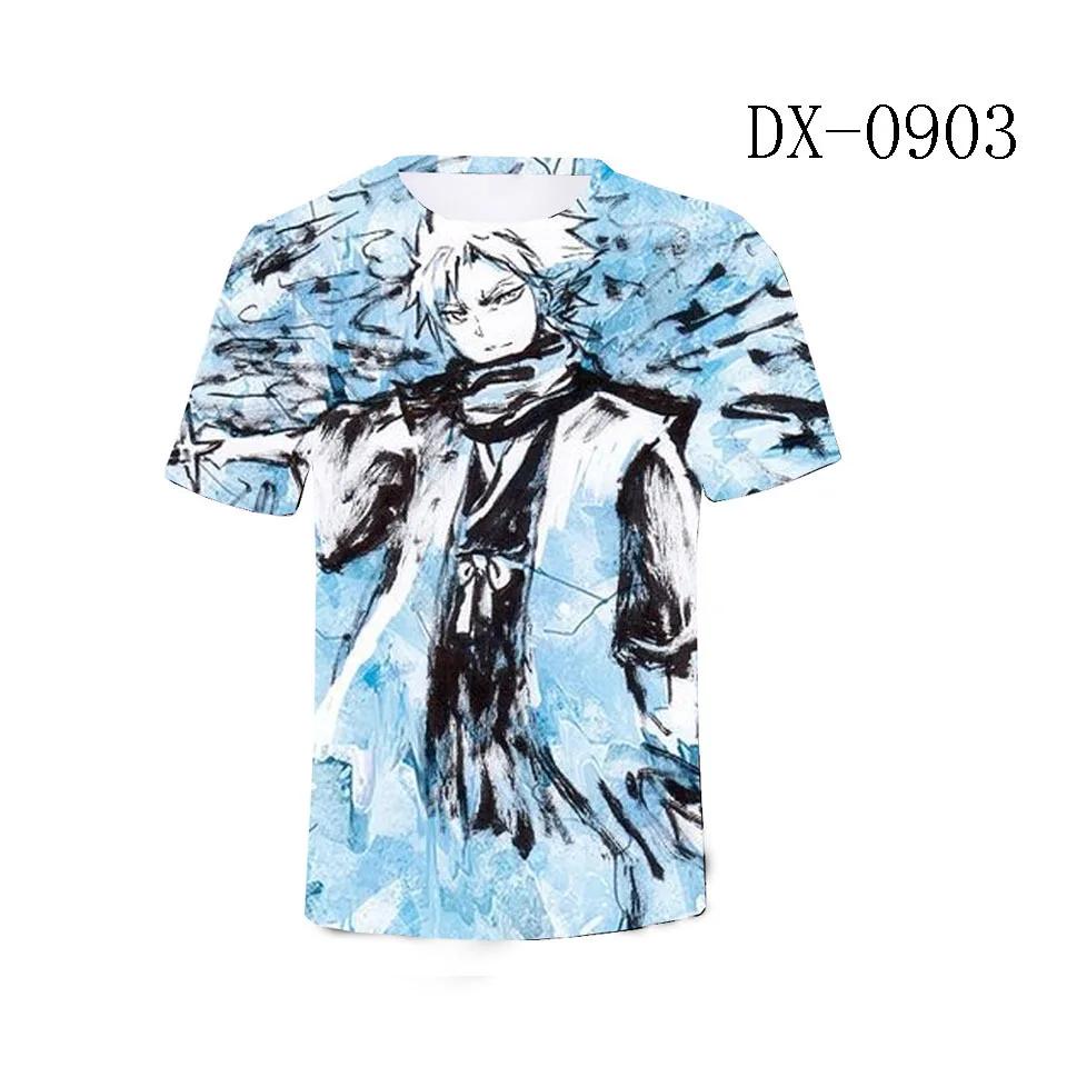 Summer Round Neck 3D Anime Bleach Printed Top Fashionable Casual Short Sleeved Children's Boy T-shirts