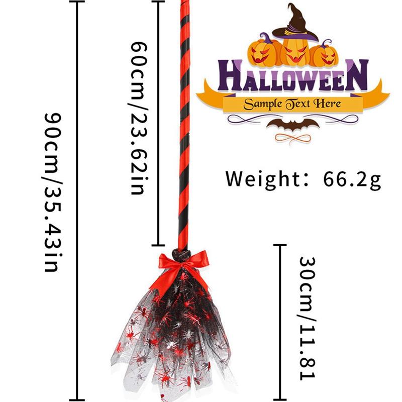 Halloween Witch Broom Dress Up Dance Party Supplies Cosplay Plastic Flying Broomstick Props For Masquerade Halloween