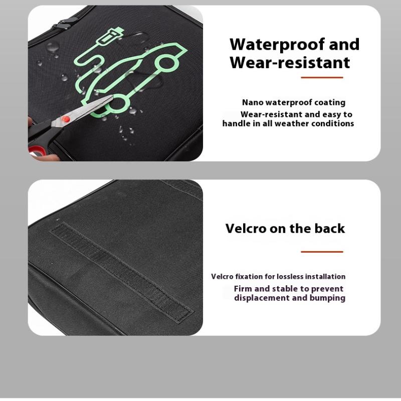 Electric Car Battery Jumper Cable Plugs Bag Waterproof Ev Car Charging Cable Sockets Storage Organizer For Charging Cables Cords