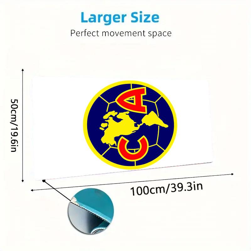 Club America Mouse Pad, Large Gaming Desk Mat, Non-slip XXL Mousepad for Laptop & Tablet, Mini PC Playmat with Stitched Edges