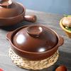High-Temperature Resistant Clay Pot with Handle for Claypot Rice & Noodles - Durable, No Crack, Small Commercial Sand Pot