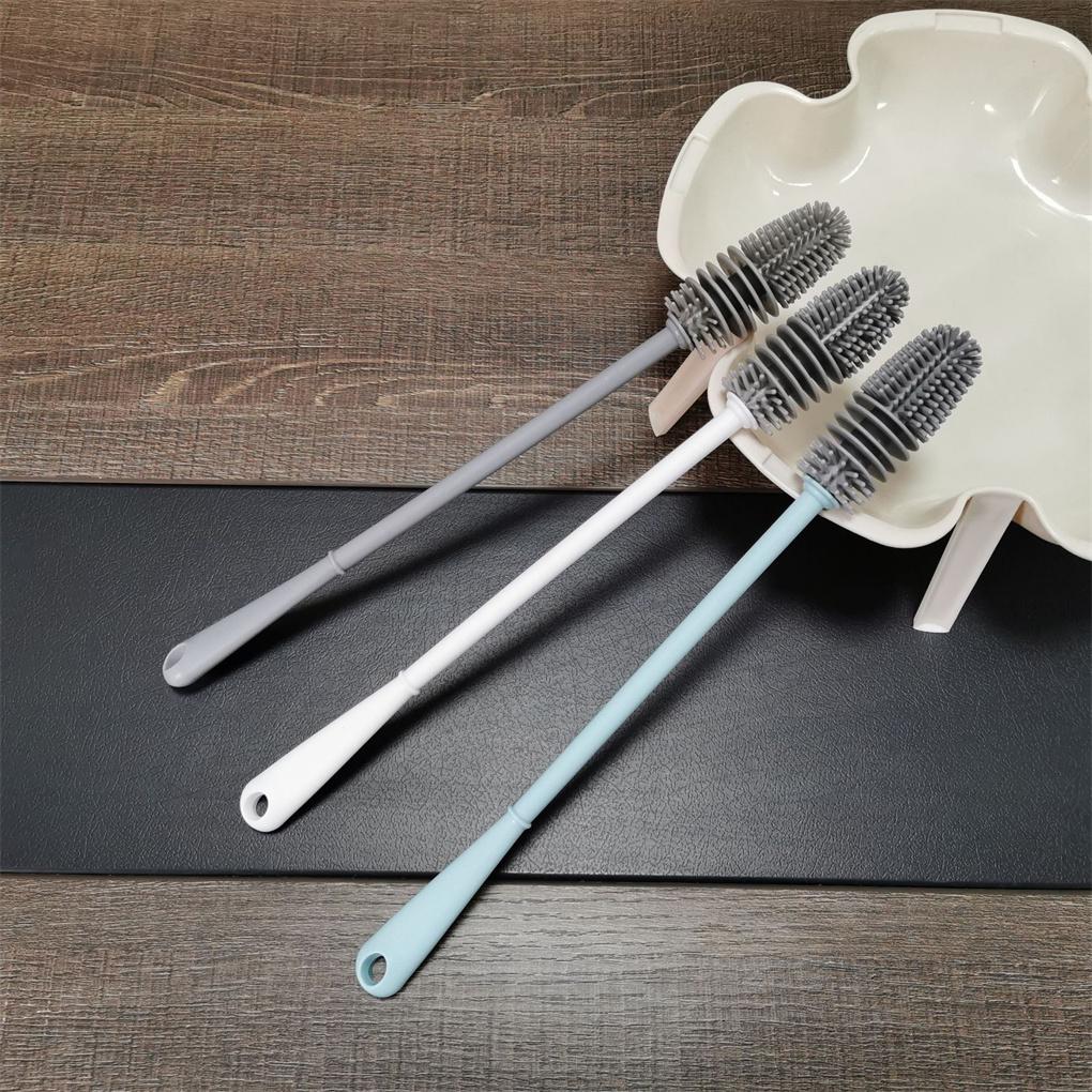 Brosse de Nettoyage de Bouteille en Silicone Tasses à Café Gobelet à Boisson Éponge à Récurer Résistante à la Chaleur Gadget Accessoires Bureau Restaurant Cuisine