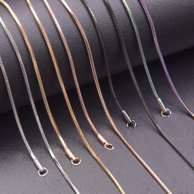 1/5/10 stuks 1,2 mm 45/50/60/70 cm Lange Roestvrij Stalen Ronde Slangketting Kettingen Voor Vrouwen Mannen Accessoires Mode Sieraden Choker