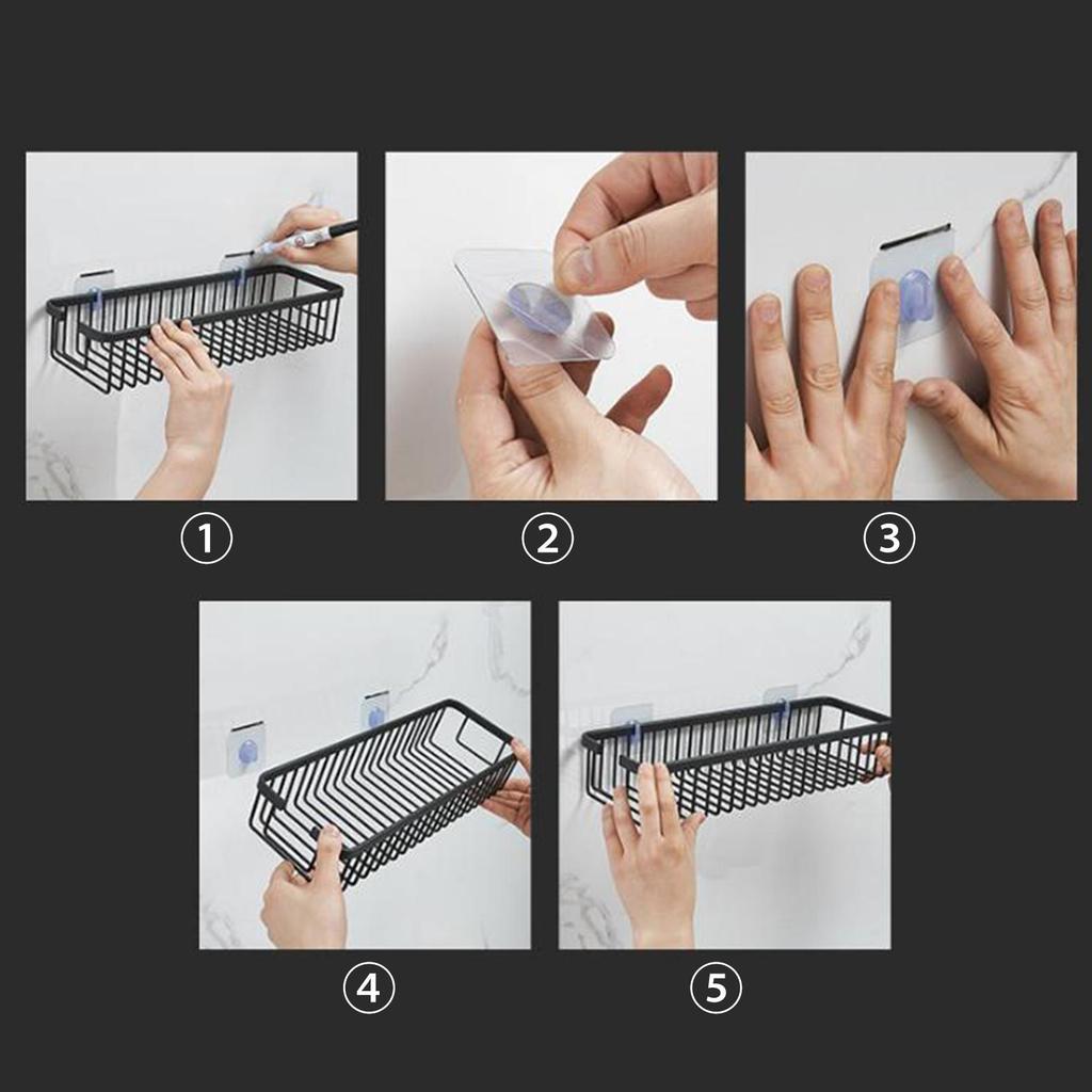 Storage Rack Decorative Aluminum Alloy Practical Stable Hanging Organizer Holders for Home Bathroom