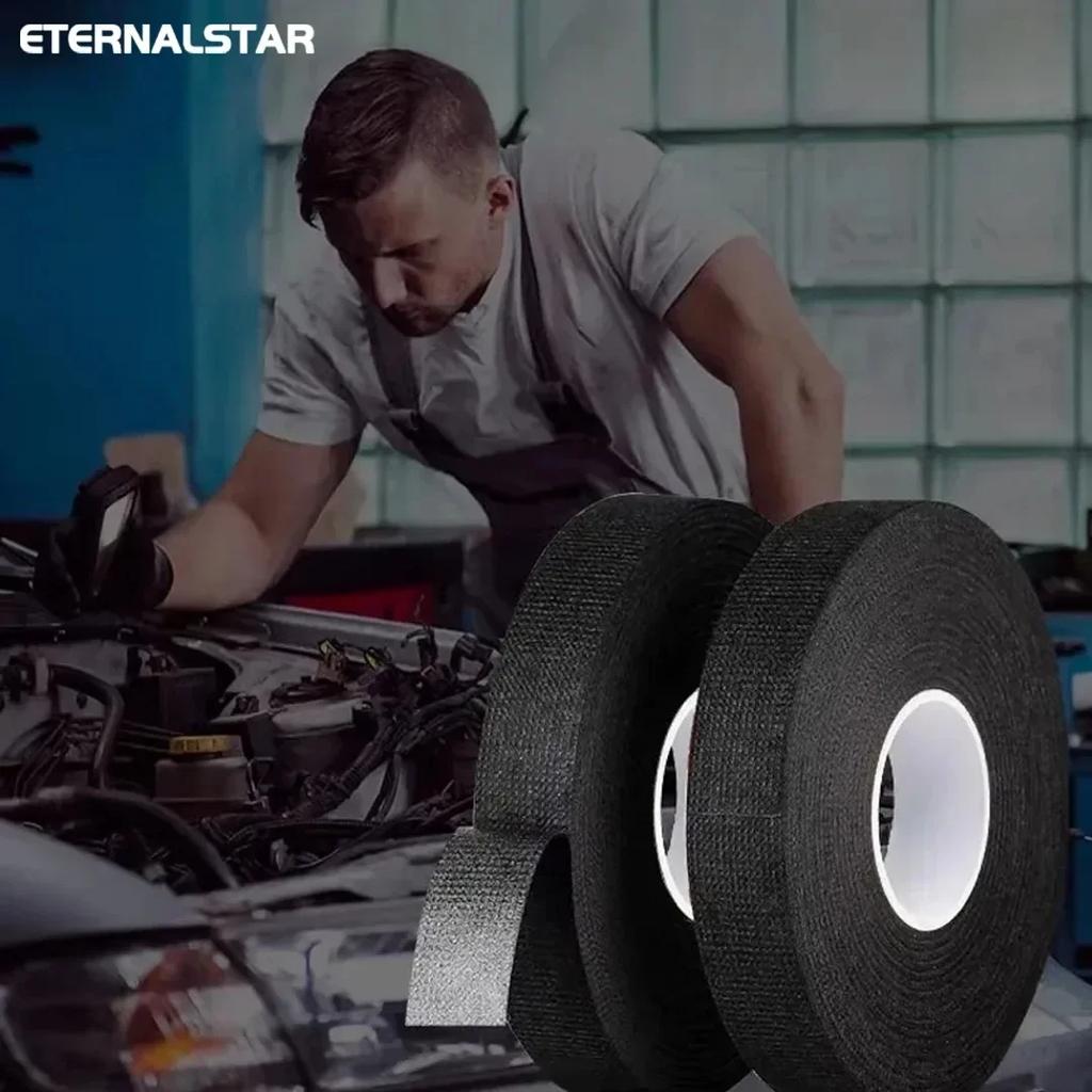 49/98Ft Electrical insulating tape soundproof heat-resistant 9-50MM automotive cable harness fabric shock-absorbing velvet tape