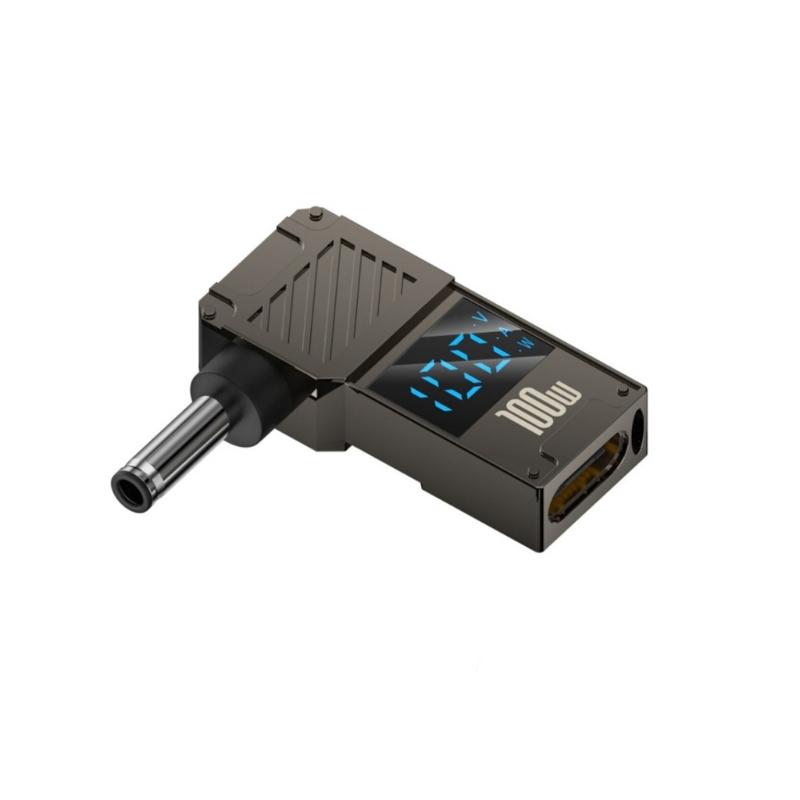 USB C auf Gleichstrom 100W PD Typ C Buchse auf Stecker Verbinder Mit Digitalanzeige für Monitore Spannungen Strom Leistung