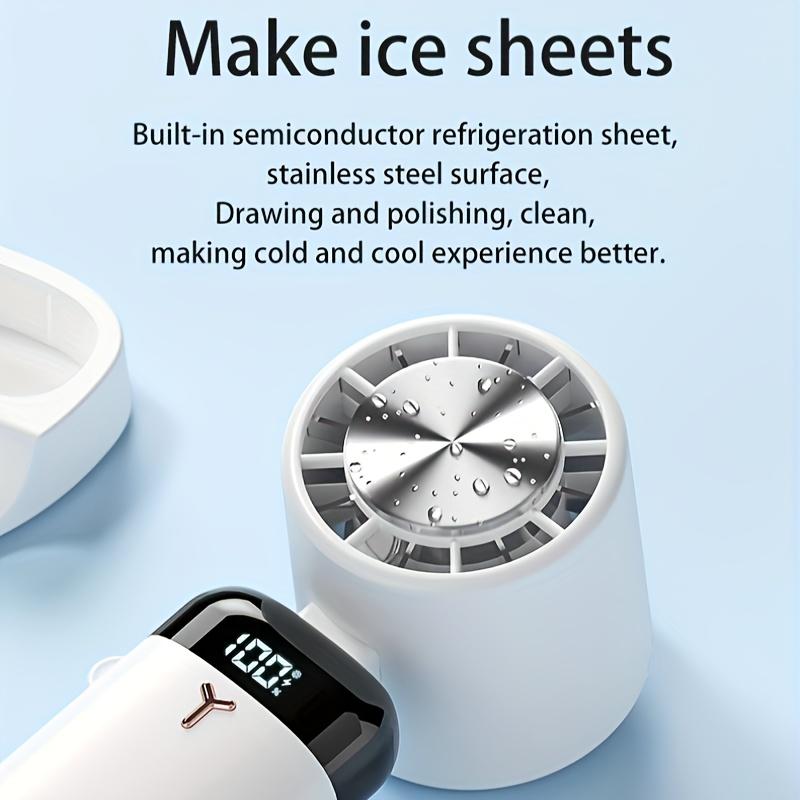 Portable Handheld Neck Cooling Fan, Three Adjustable Speeds, Cooling Mode, 4000mA Battery Rechargeable Personal Fan, Digital Power Display