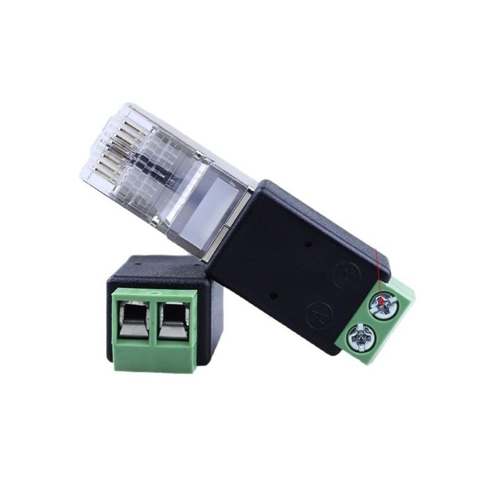 2PIN Terminal RJ45 To RS485 Converter Crystal Head To Terminal Adapter DVR System