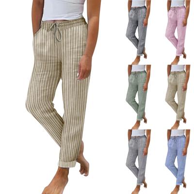 Freizeithose mit Streifenmuster, Trend-Sommersporthose, Fitness-Laufhose