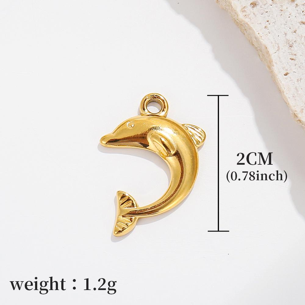 Golden Marine Life Charms: Stainless Steel Shell and Starfish Necklace and Bracelet Pendants