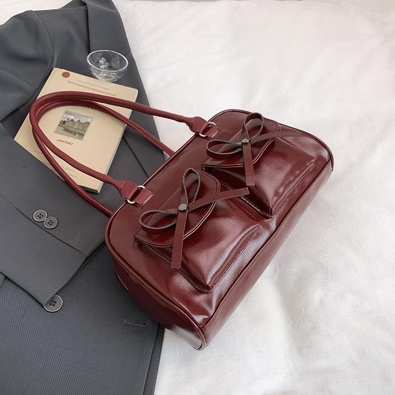 Large Capacity Bag Women's Summer New Ballet Style Bow Underarm Bag Versatile Shoulder Bag