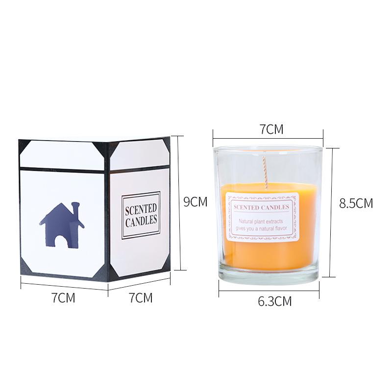Glass Aromatherapy Candle Valentine's Day Bedroom Girl Without Indoor Incense Creative Handmade Gift Box Glass Cup